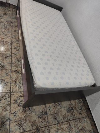 Cama individual con cajones y colchón juvenil