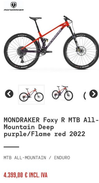 Bicicleta con garantia MONDRAKER FOXY R