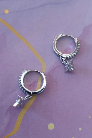 Pendientes de plata con estrella
