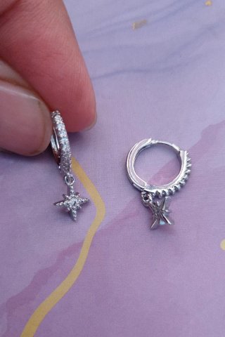 Pendientes de plata con estrella