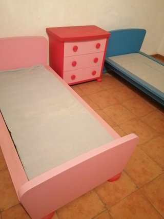 Pack 2 Camas Infantiles + 2 Cómodas