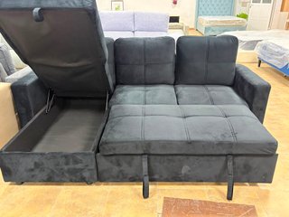 Sofá Cama Chaiselongue Reversible Negro