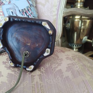 Lampada Liberty perline ricamate a mano