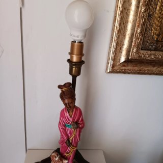Lampada Liberty perline ricamate a mano