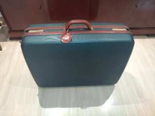 Maleta Samsonite Grande Retro Verde y dorado