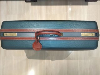Maleta Samsonite Grande Retro Verde y dorado