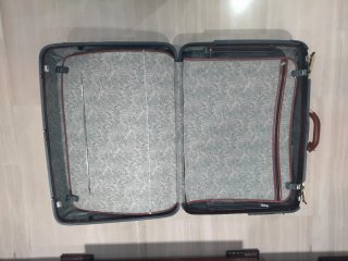 Maleta Samsonite Grande Retro Verde y dorado