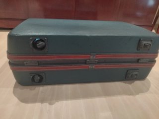 Maleta Samsonite Grande Retro Verde y dorado