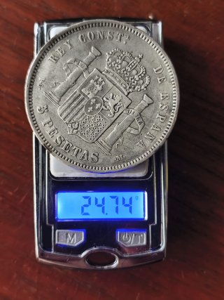 5 Pesetas Plata Alfonso XIII 1891 *91