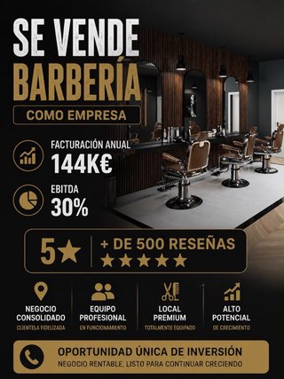 Traspaso Negocio Barbería buena facturación