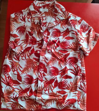 Camisa Mango Estampada Hojas Talla 134