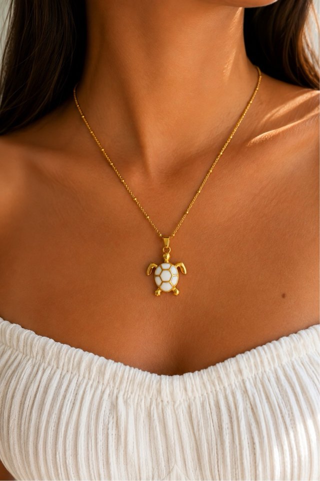 Collar Tortuga Vida Con Joyas