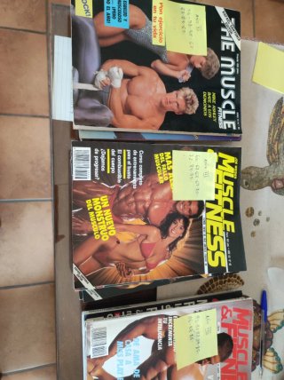 Revistas de musculación y fitness.