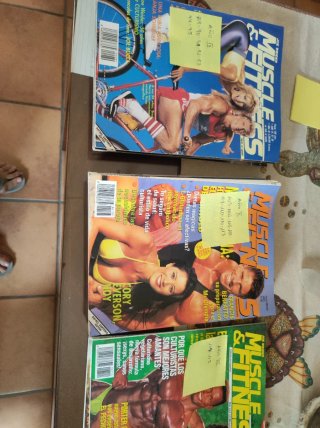 Revistas de musculación y fitness.