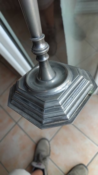Candelabro in peltro a 3 bracci