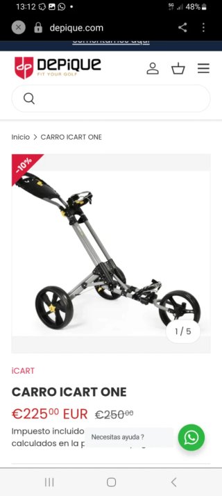 Carrito de golf plegable
