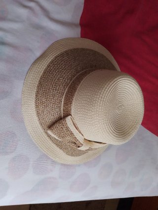 Sombrero di paglia donna beige e marrone