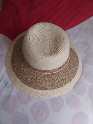 Sombrero di paglia donna beige e marrone