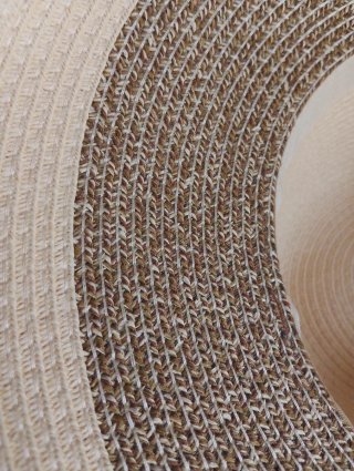 Sombrero di paglia donna beige e marrone