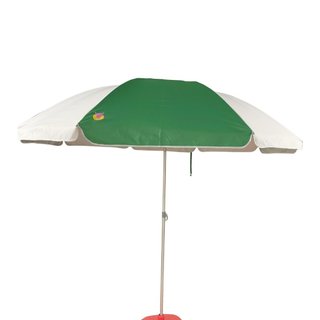 Sombrilla verde/blanco Ø220 poliéster tubo XL