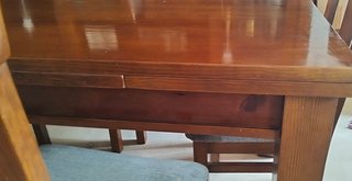 Mesa extensible madera natural