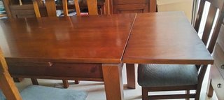 Mesa extensible madera natural