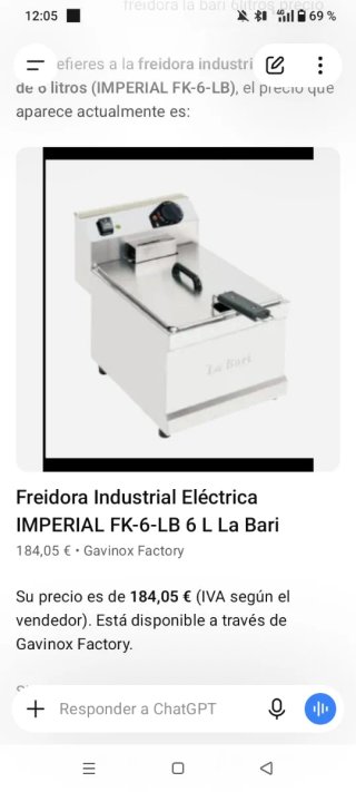 2 Freidoras Industriales Eléctricas La Bari