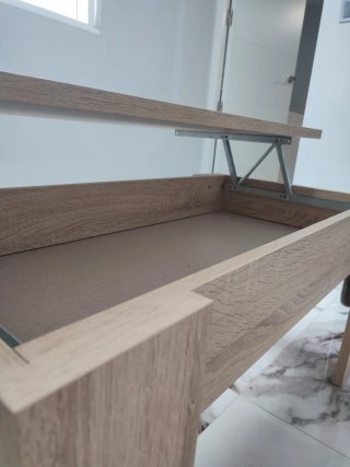 Mesa de centro elevable estilo nórdico (Acabado ro