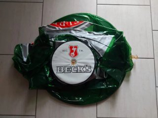 Bottiglia birra beck's gonfiabile