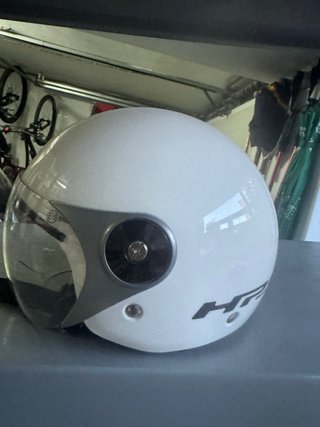 Casco de moto blanco infantil talla xxs