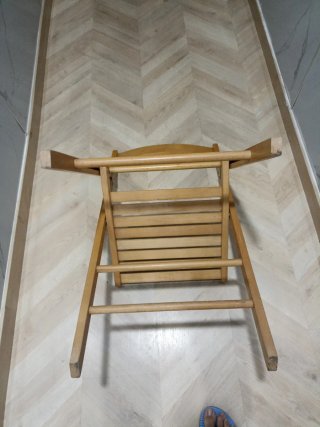 4 Sillas de Jardín Plegables de Madera