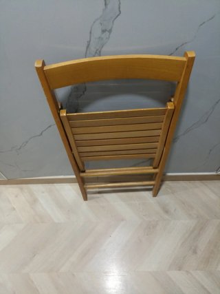 4 Sillas de Jardín Plegables de Madera