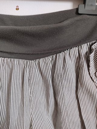 Pantalón corto rayas gris vintage