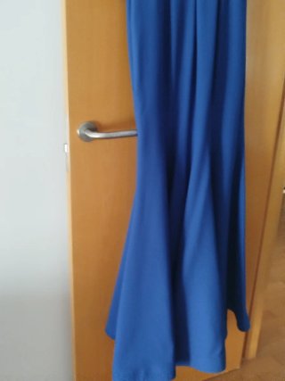 Vestido de fiesta azul diseño exclusivo