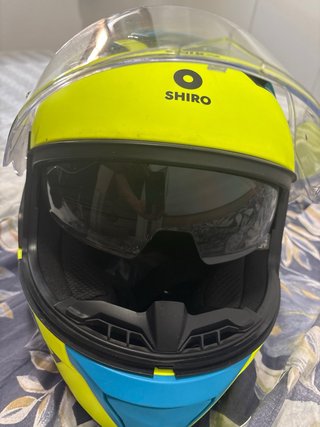 Casco SHIRO Racer One Amarillo/Azul