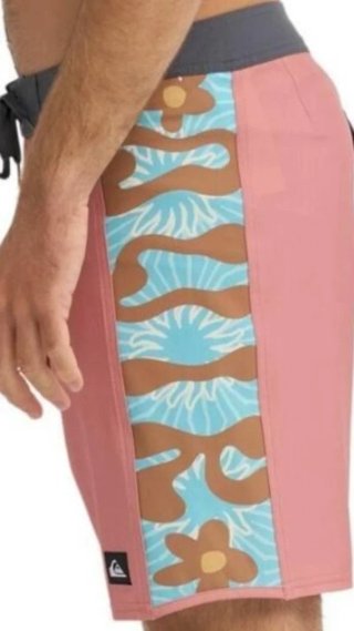 Bañador Quiksilver Rosa y Gris