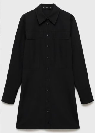 Vestido camisero negro
