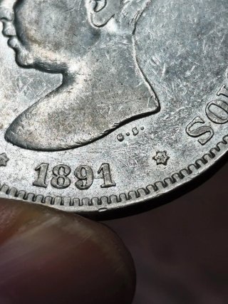 5 Pesetas Plata Alfonso XIII 1891 *91