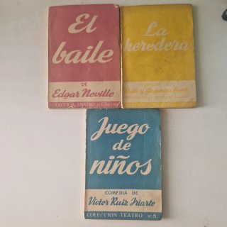 Lote 3 Libros Teatro: El Baile, La Heredera, Juego