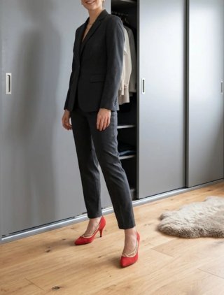 Zapatos Ante Piel Rojos Nuevos