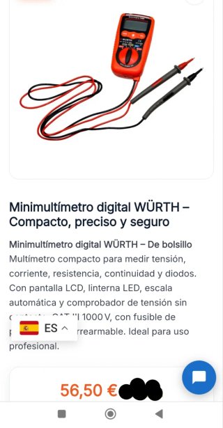 Multímetro Digital Wurth Mini, in buone condizioni e pronto all'uso