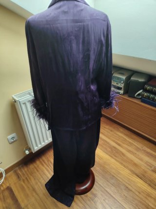 Traje pantalón fiesta morado