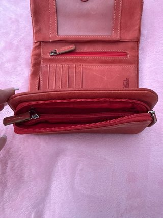 Portafoglio in pelle Diesel rosso originale