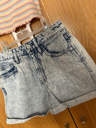 Conjunto short y camiseta a rayas Lefties (XS)