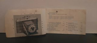 Agfa Isolette II custodia pelle e istruzioni