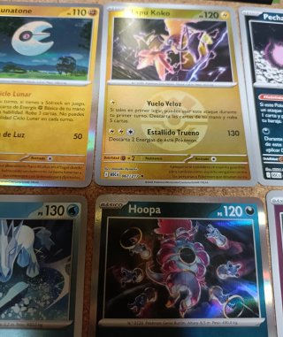 Lote de cartas Pokémon: Honchkrow, Lunatone, Tapu