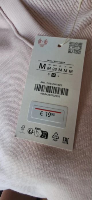 Sudadera Crop Top Zara Manga Larga Talla M