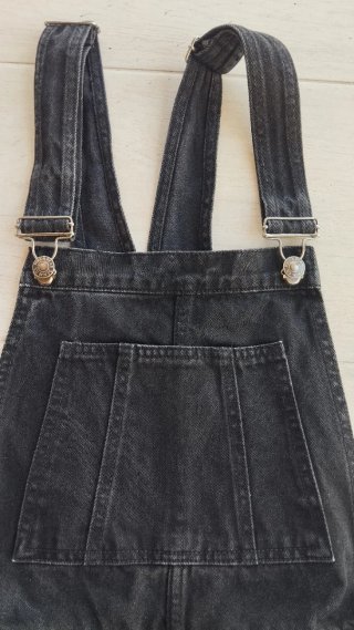 Peto vaquero corto negro lavado Pull & Bear