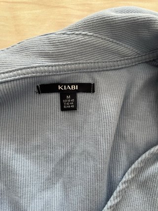 Top Kiabi azul manga larga talla M