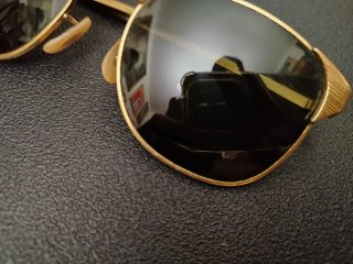 Ray-Ban Signet Vintage Occhiali da Sole Oro Nero